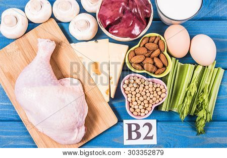 Food Ingredients Containing A Large Amount Of Vitamin B2 (riboflavinum).