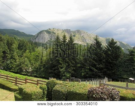 View Of The Pania Di Corfino Mountain From The Orecchiella Nature Park In Summer . Tuscany, Lucca, I
