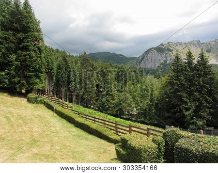 View Of The Pania Di Corfino Mountain From The Orecchiella Nature Park In Summer . Tuscany, Lucca, I