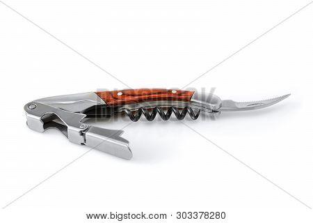 Sommelier Knife With Corkscrew And Bottle Opener In The Unfolded State, Professionsl Waiter Knife, C