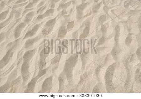Texture Of Clean Sand On The Beach Close Up
