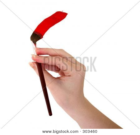 Hand des Künstlers