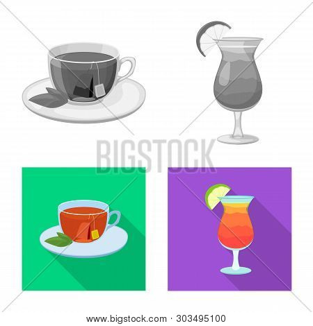 Vector Illustration Of Drink And Bar Icon. Set Of Drink And Party Vector Icon For Stock.