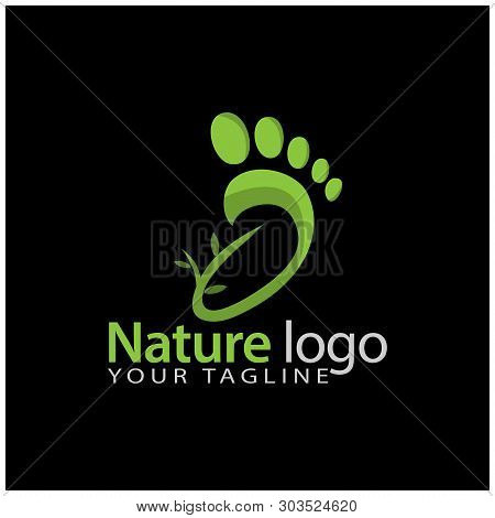 Nature Foot Logo Template, Stock Logo Template