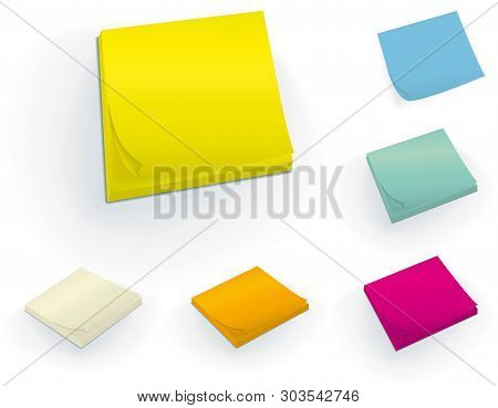 Sticky 3d Blocks In Six Different Colors.