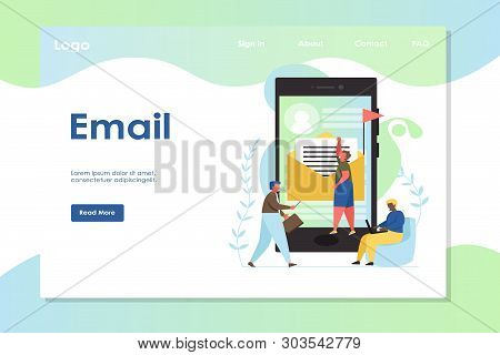Email Vector Website Landing Page Design Template
