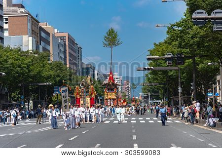 Kyoto, Japan - July 24 2018 : Gion Matsuri Festival, The Most Famous Festivals In Japan. Participant
