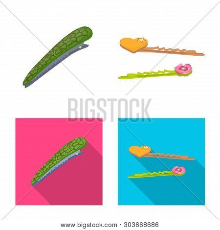 Vector Design Of Beauty And Fashion Logo. Set Of Beauty And Female Stock Vector Illustration.