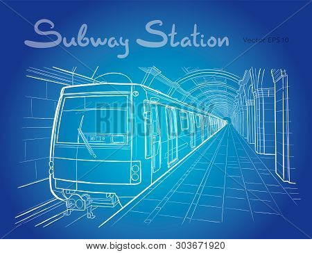 Hand Drawn Sketch Saint Petersburg Subway Station