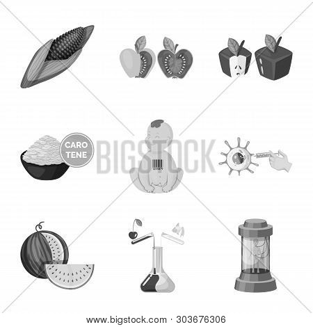 Vector Design Of Transgenic And Organic Icon. Set Of Transgenic And Synthetic Vector Icon For Stock.