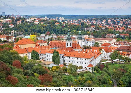 View Of Strahov Monastery In Prague, Czechia