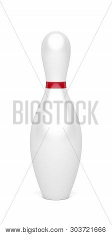 Ten-pin Bowling Pin On White Background, 3d Illustration