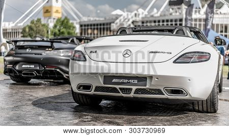 Prague, Czech Republic - 16/5/2019 Black Mercedes Benz Amg V8 Biturbo