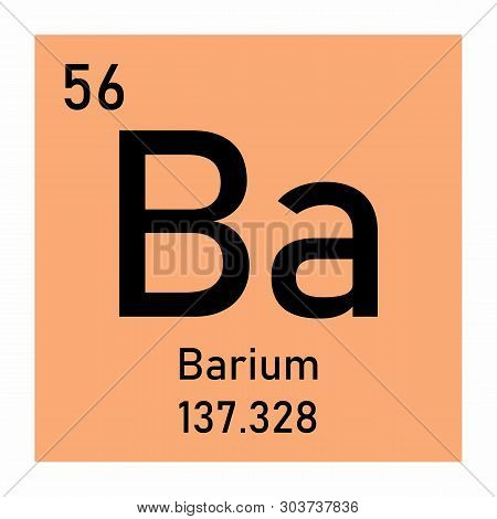 Illustration Of The Periodic Table Barium Chemical Symbol