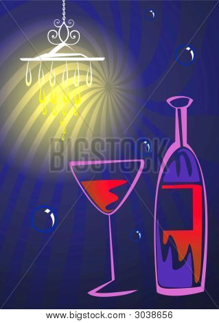Vin og vin flaske