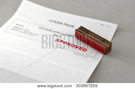 Approved Stamp And College Application Form