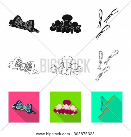 Vector Illustration Of Beauty And Fashion Icon. Set Of Beauty And Female Vector Icon For Stock.