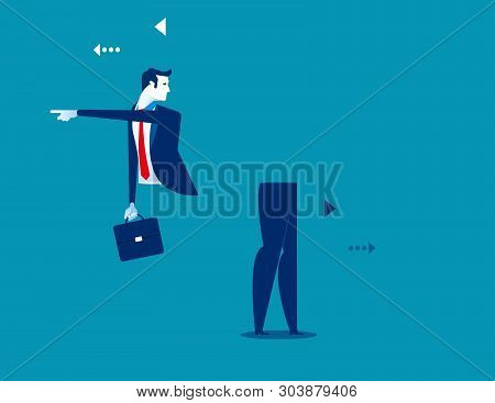 Collaboration. Businessman Parts Have To Work Together!. Concept Business Vector Illustration.