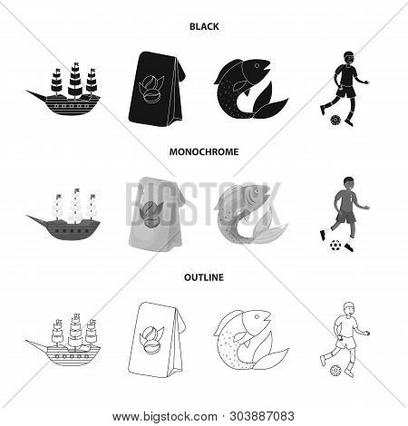 Vector Design Of  And Historic Sign. Collection Of  And Country Vector Icon For Stock.