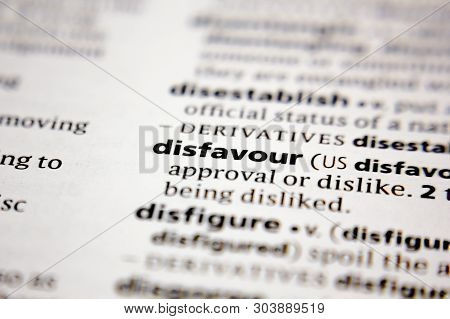 Word Or Phrase Disfavour In A Dictionary.