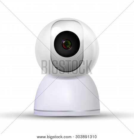 Indoor Stylish Home Video Online Camera . Modern Surveillance Camera For Recording And Watching Alon