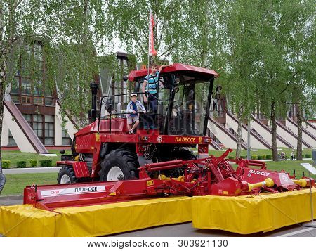 Gomel, Belarus - May 26, 2019: Open Exhibition Of Agricultural Equipment.