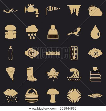 Haziness Icons Set. Simple Set Of 25 Haziness Vector Icons For Web For Any Design