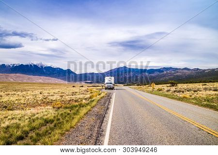 The Famous Off-road Ford Vehicle In Great Sand Dunes National Park