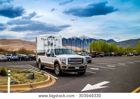 The Famous Off-road Ford Vehicle In Great Sand Dunes National Park