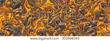 3D Rendering- Copper Metal Destroyed. Background Bronze