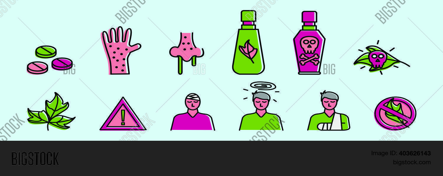 Set Poison Ivy Vector & Photo (Free Trial) Bigstock