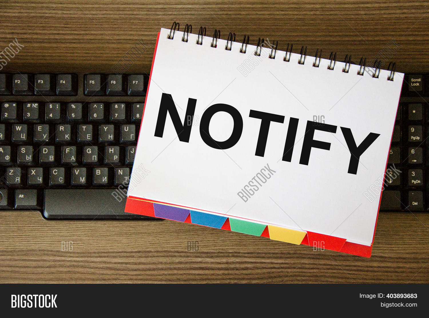 Word Notify Written On Image & Photo (Free Trial) Bigstock