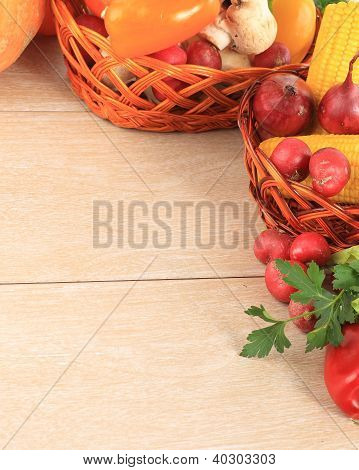 Colorful Vegetable Frame