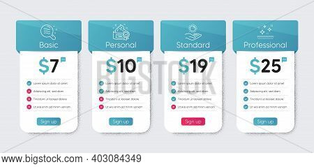 Sun Protection, Skin Condition And Cream Line Icons Set. Price Table Chart, Business Plan Template. 