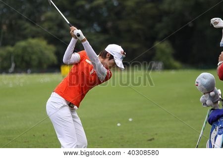 Sangen Hee Kim (KOR) på The Evian Masters golfturnering 2011