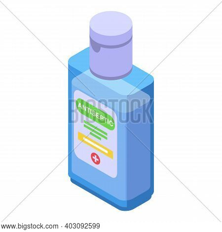 Antiseptic Solution Icon. Isometric Of Antiseptic Solution Vector Icon For Web Design Isolated On Wh