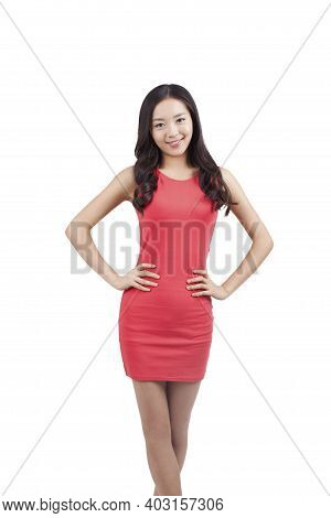 Portrait Of A Happy Young Beatuy Woman High Quality Photo