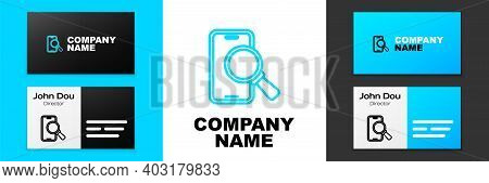 Blue Line Phone Repair Service Icon Isolated On White Background. Adjusting, Service, Setting, Maint