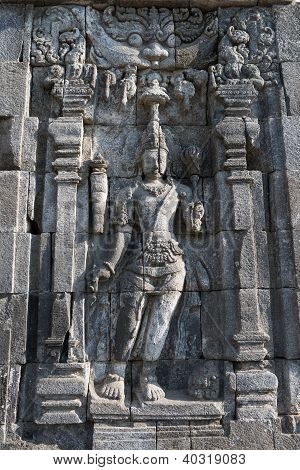 Boddhisattva obraz w kompleksie Buddyjski Candi Sewu, Jawa, Indonezja