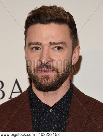 LOS ANGELES - JAN 7:  Justin Timberlake arrives for  BAFTA Los Angeles Tea Party 2017 on January 07, 2017 in Beverly Hills, CA