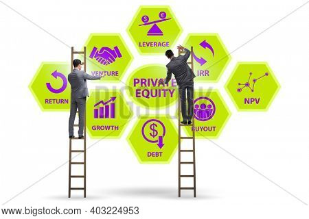 Businessman in private equity concept