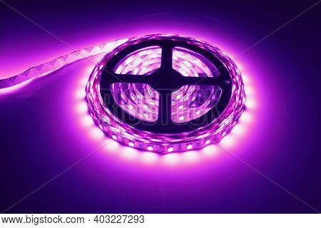 led strip purple light roll