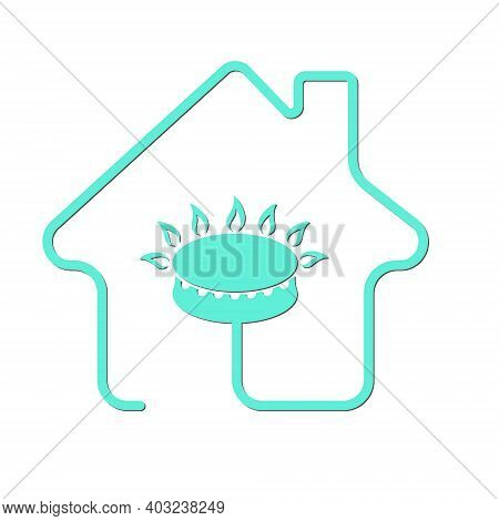 Gas Supply, Utility Icon. Vector Stock Illustration, Flat Style