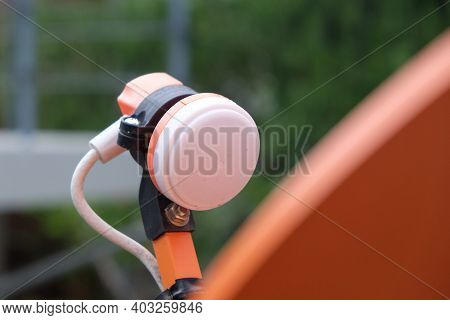 Lnb Or Low Noise Block Downconverter Of Orange Satellite Receiver