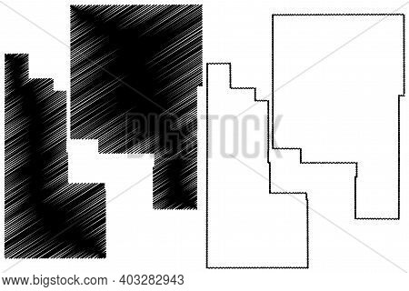 Union And Hidalgo County, New Mexico (u.s. County, United States Of America, Usa, U.s., Us) Map Vect