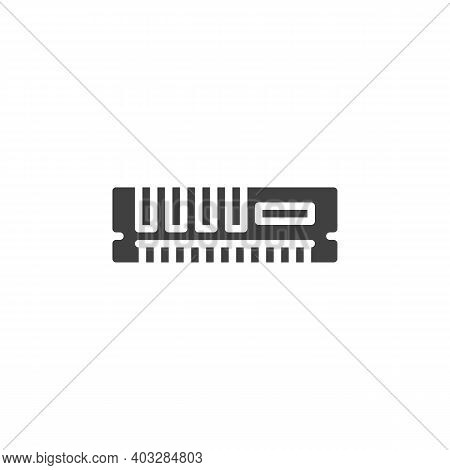 Random Access Memory Vector Icon. Filled Flat Sign For Mobile Concept And Web Design. Computer Ram G