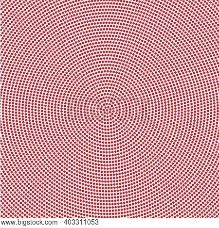 Red Dots In A Circle On White Background