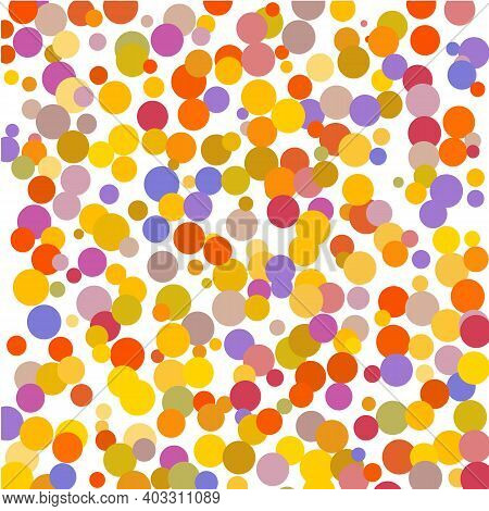 Scattering Of Colorful Confetti On A White Background