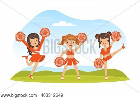Happy Cheerleader Cartoon Images, Illustrations & Vectors (Free) - Bigstock