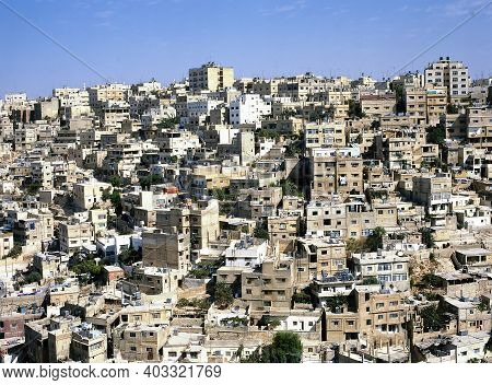 Birdview Of Amman The Capital Of Jordan In The Middle East